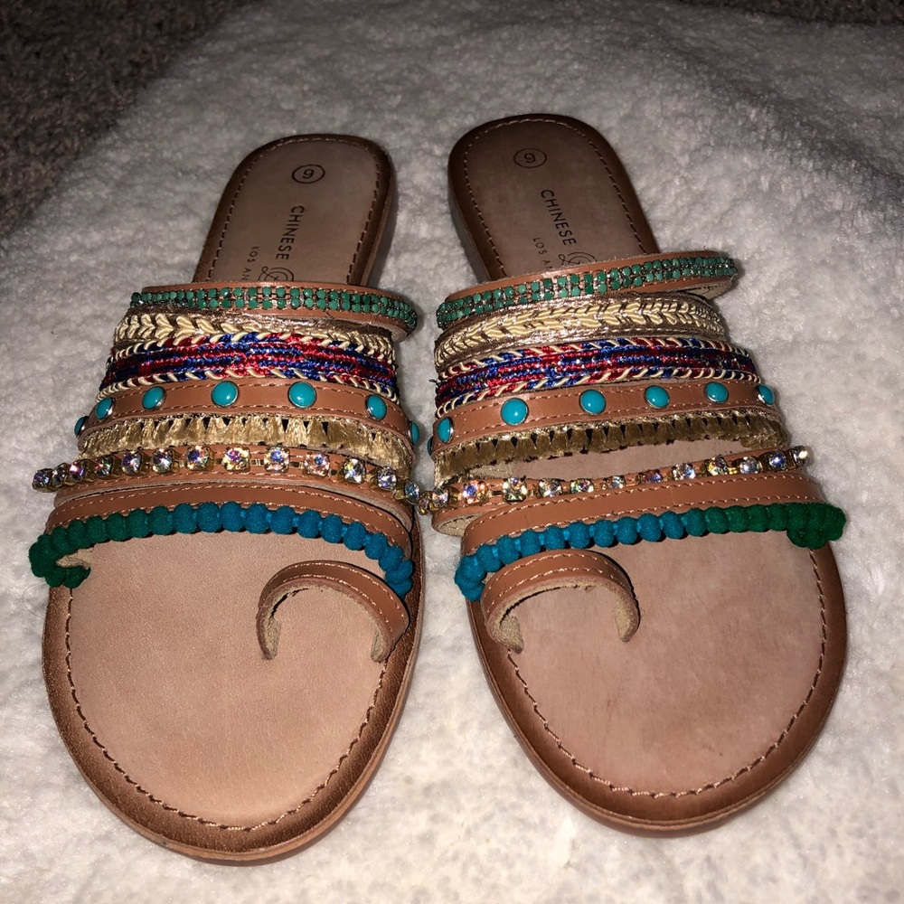 Chinese laundry beaded sandals